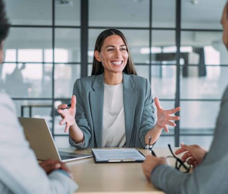 Accountants talking in an office