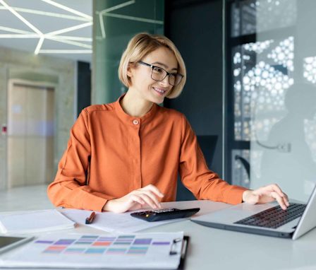 CPA working in office