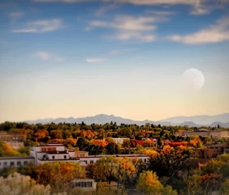 Santa Fe, New Mexico in autumn